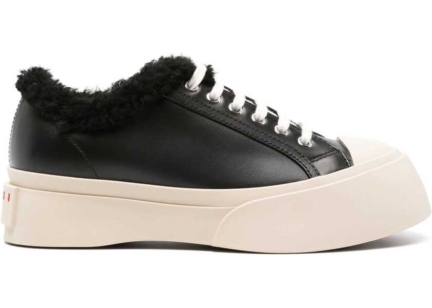 Sneakers Marni Leather Low-Top Sneakers With Shearling Lining Black Femei (BM 18952690) 1