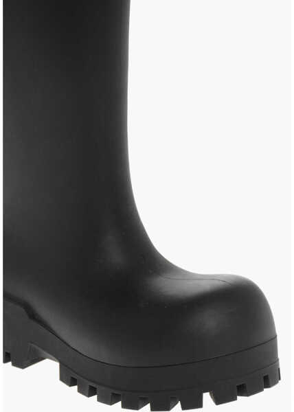 Botine Balenciaga Rubber Bulldozer Under The Knee Boots Black Femei (BM 18952699) 4