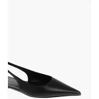 Balerini casual Dama - Balerini casual Magda Butrym Point Toe Leather Ballet Flats With Slingback Design Black Femei (BM 18952711) - B-mall.ro