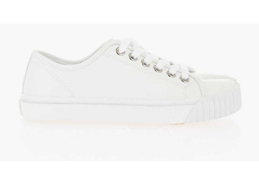 Sneakers Maison Margiela Mm22 Solid Color Leather Tabi Low Top Sneakers White Femei (BM 18952777) 3