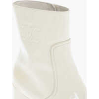 Botine Céline Dama - Botine Cline Patent Leather Triomphe Booties With Embossed Logo 5Cm White Femei (BM 18952780) - B-mall.ro
