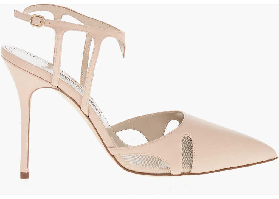 Pantofi stiletto Manolo Blahnik Leather Arcadia Pumps With Stiletto Heel 11Cm Pink Femei (BM 18952783) 3