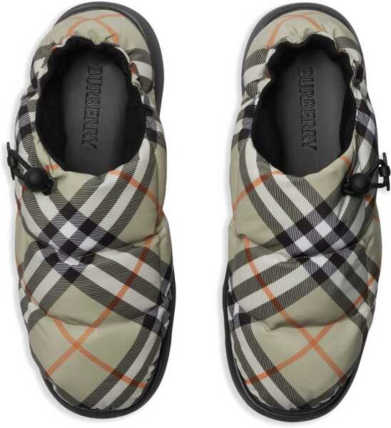 Saboti Burberry Tartan Patterned Puffy Quilted Mules Beige Barbati (BM 18952792) 4