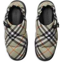 Saboti pentru Barbati - Saboti Burberry Tartan Patterned Puffy Quilted Mules Beige Barbati (BM 18952792) - B-mall.ro