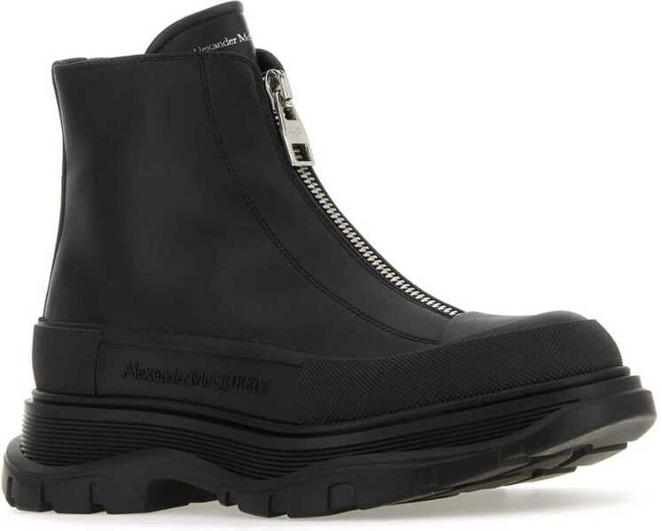 Botine Alexander McQueen Leather Zip-Up Booties With Chunky Sole Black Femei (BM 18952804) 2