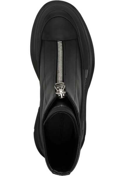Botine Alexander McQueen Leather Zip-Up Booties With Chunky Sole Black Femei (BM 18952804) 4