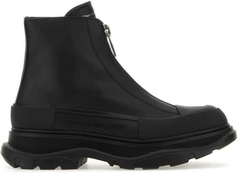 Botine Alexander McQueen Leather Zip-Up Booties With Chunky Sole Black Femei (BM 18952804) 1