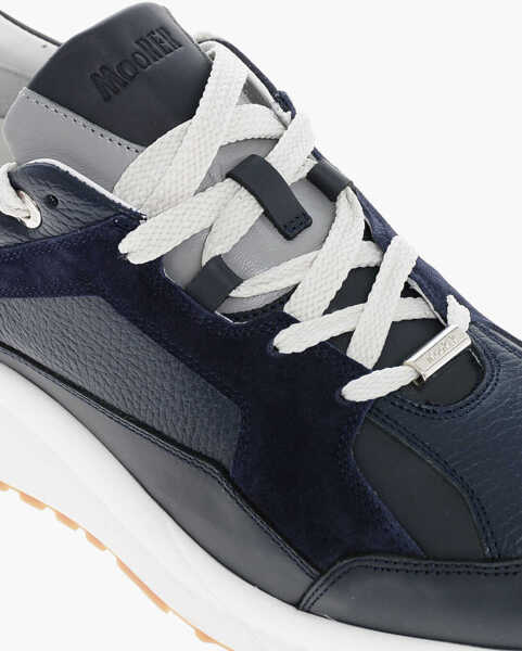 Sneakers Moorer Lace-Up Hopian Sneakers With Suede Inserts Blue Barbati (BM 18952810) 4