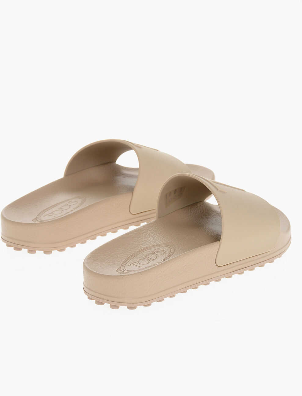 Sandale TODS Rubber Slides With Embossed Logo Beige Barbati (BM 18952813) 2