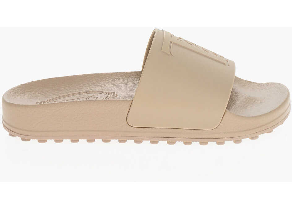Sandale TODS Rubber Slides With Embossed Logo Beige Barbati (BM 18952813) 3