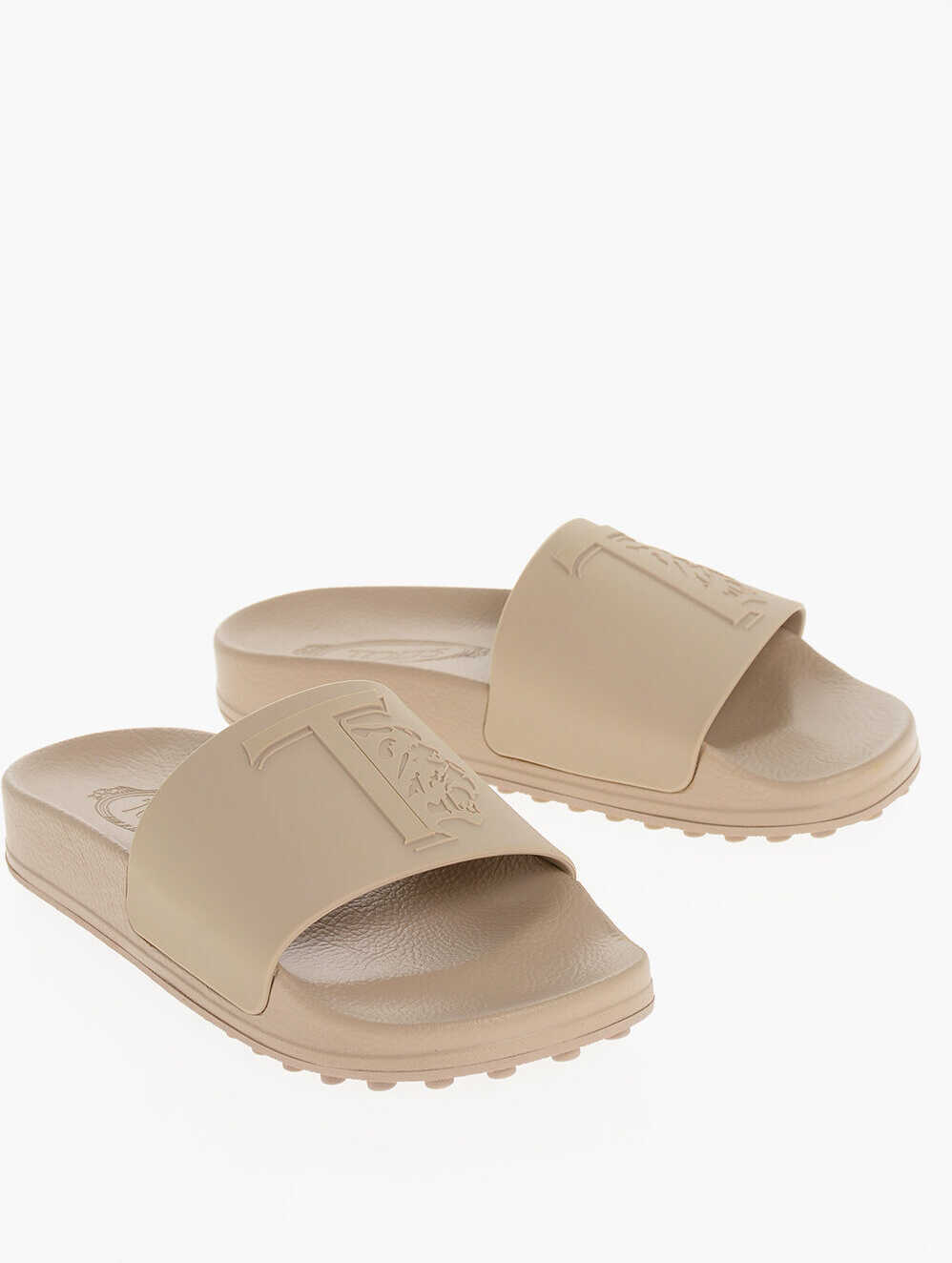 Sandale TODS Rubber Slides With Embossed Logo Beige Barbati (BM 18952813) 1