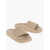 TOD'S Rubber Slides With Embossed Logo Beige