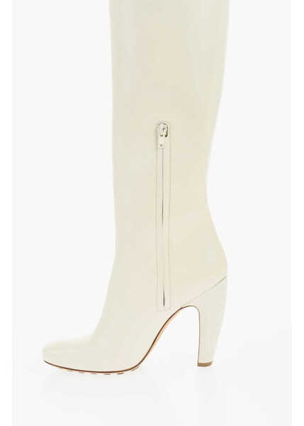 Cizme lungi Bottega Veneta Leather Knee-Length Boots With Cuir Sole 11Cm White Femei (BM 18952843) 4