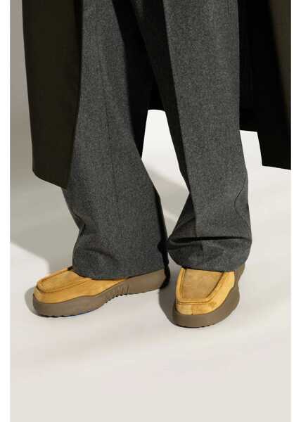 Ghete Burberry Suede Manilla Lace-Up Booties Beige Barbati (BM 18952852) 2