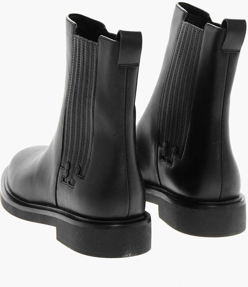 Botine Tory Burch Leather T-Gore Chelsea Booties Black Femei (BM 18952867) 2