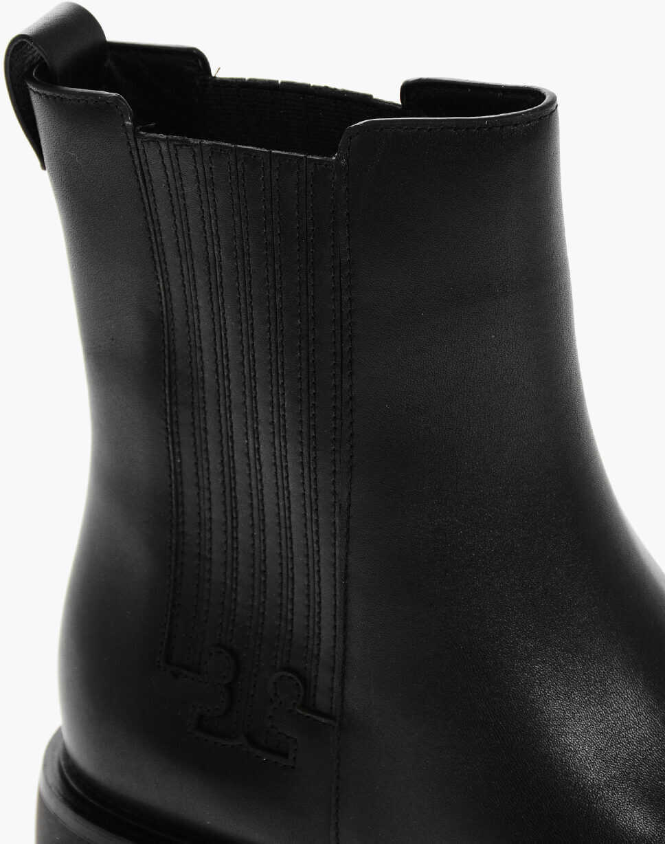 Botine Tory Burch Leather T-Gore Chelsea Booties Black Femei (BM 18952867) 4