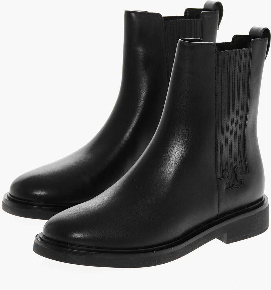 Botine Tory Burch Leather T-Gore Chelsea Booties Black Femei (BM 18952867) 1