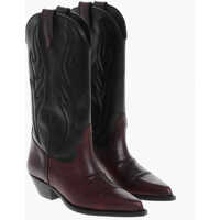 Botine Two-Tone Leather Santa Fe Western Booties 5Cm Femei