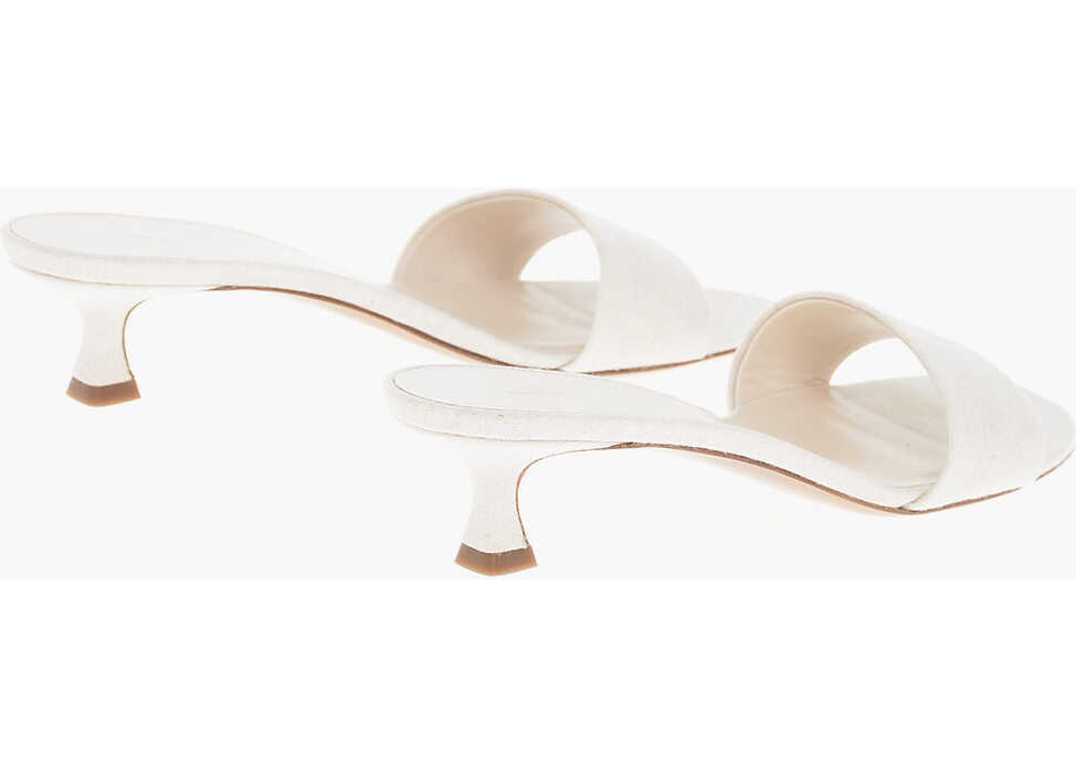 Sandale fara toc THE ROW Canvas Combo Sandals 4Cm White Femei (BM 18952876) 2