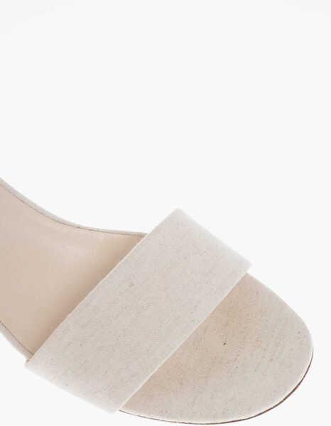 Sandale fara toc THE ROW Canvas Combo Sandals 4Cm White Femei (BM 18952876) 4