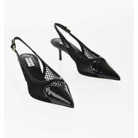 Pantofi stiletto Mesh Slingbacks With Patent Leather Details 5Cm Femei