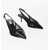 Alaïa Mesh Slingbacks With Patent Leather Details 5Cm Black
