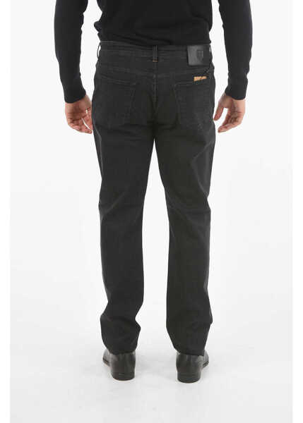 Blugi drepti CORNELIANI Id Dark Washed Stretch Denim Jeans 17Cm Black Barbati (BM 18952888) 2