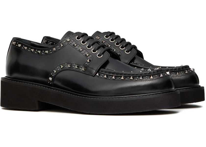 Mocasini Valentino Garavani Leather Rockstud Penny Loafers With Studs Black Barbati (BM 18952966) 2