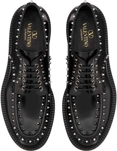 Mocasini Valentino Garavani Leather Rockstud Penny Loafers With Studs Black Barbati (BM 18952966) 4
