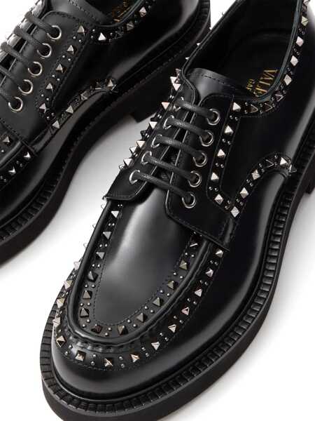 Mocasini Valentino Garavani Leather Rockstud Penny Loafers With Studs Black Barbati (BM 18952966) 5