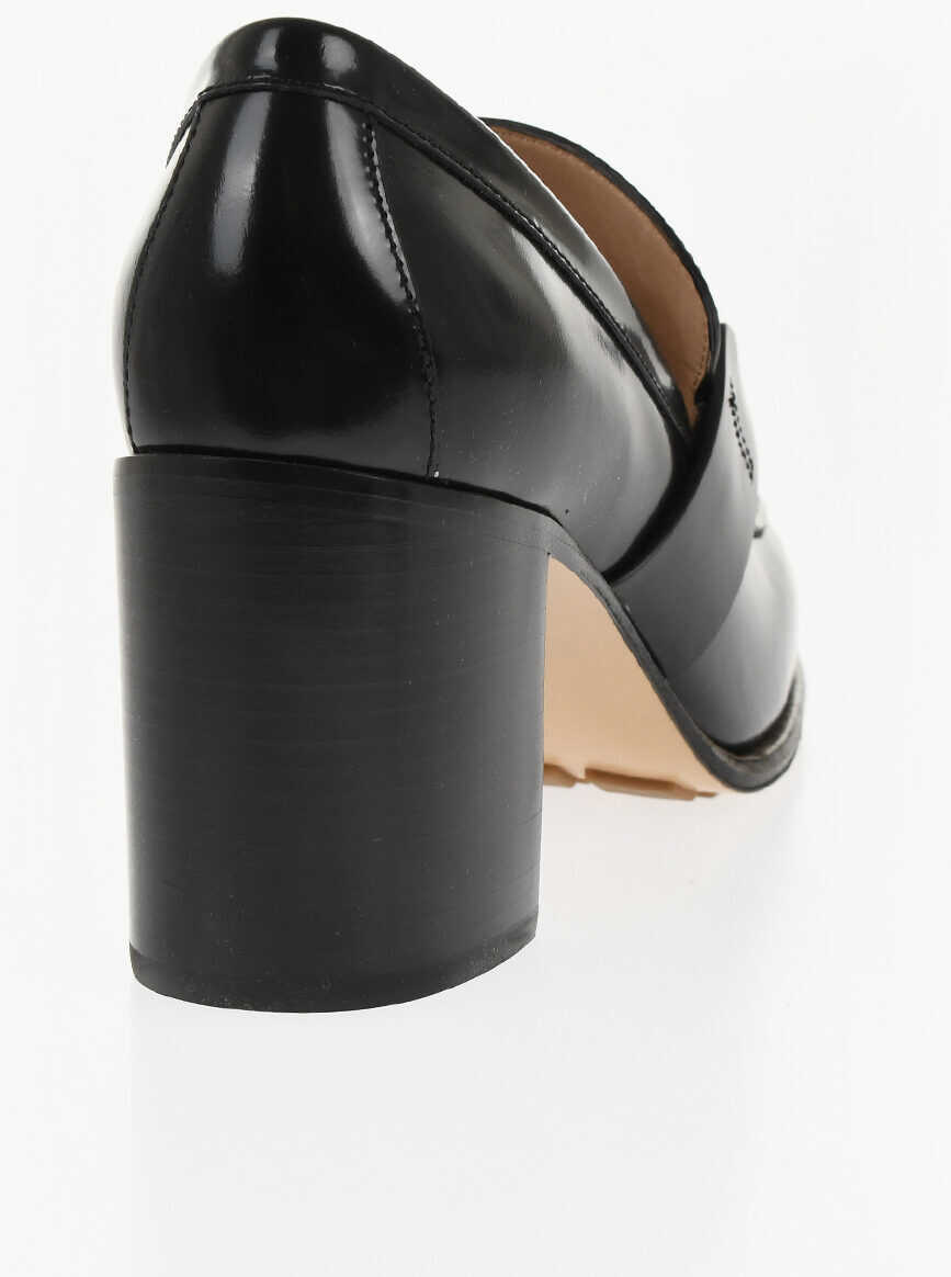 Mocasini Bottega Veneta Leather Astaire Loafers With Statement Detail 7Cm Black Femei (BM 18952972) 2