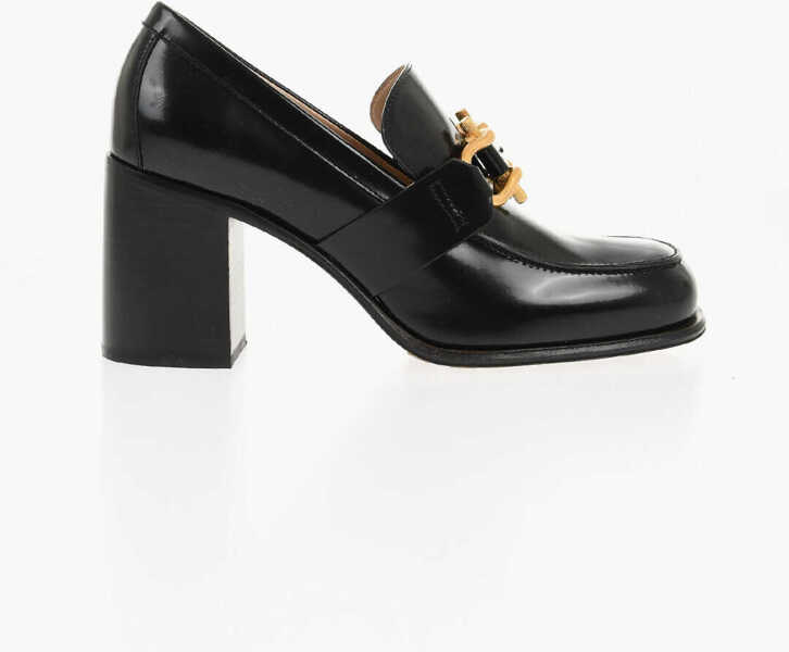Mocasini Bottega Veneta Leather Astaire Loafers With Statement Detail 7Cm Black Femei (BM 18952972) 3