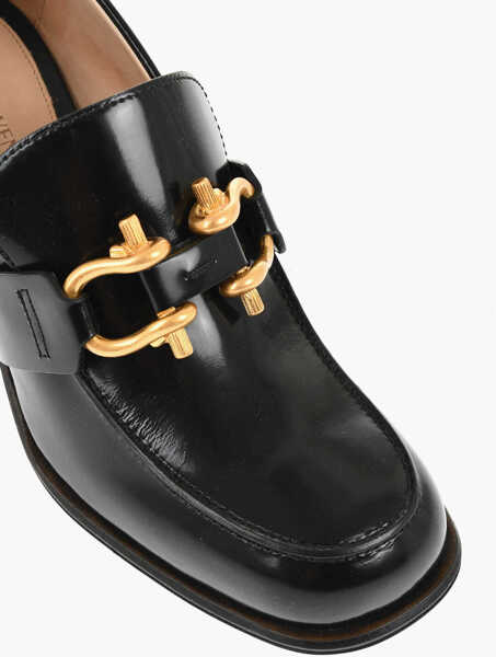 Mocasini Bottega Veneta Leather Astaire Loafers With Statement Detail 7Cm Black Femei (BM 18952972) 4