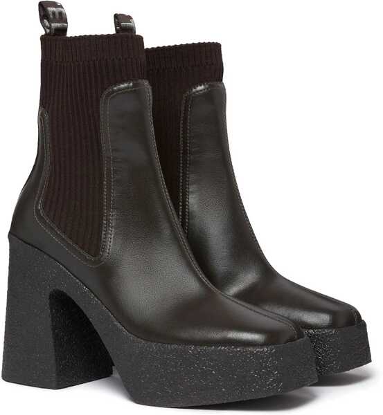 Botine Stella McCartney Platform Sole Skyla Chelsea Booties 12Cm Brown Femei (BM 18953008) 2