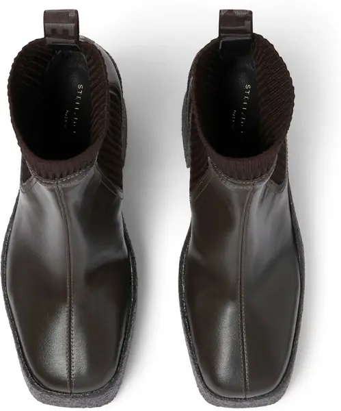 Botine Stella McCartney Platform Sole Skyla Chelsea Booties 12Cm Brown Femei (BM 18953008) 4