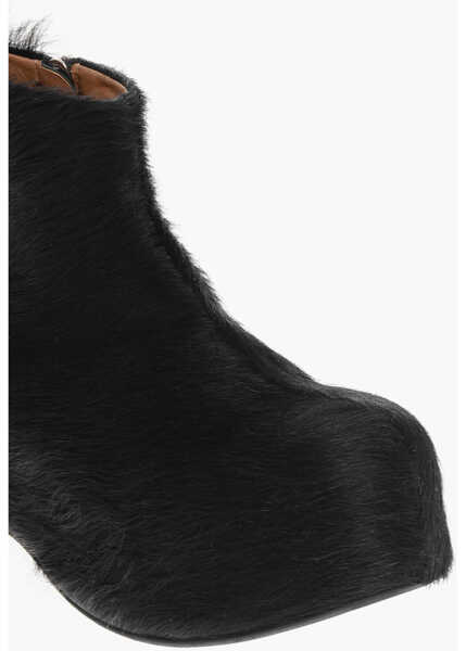Botine Marni Fur Booties With Inner Zip Black Femei (BM 18953017) 4