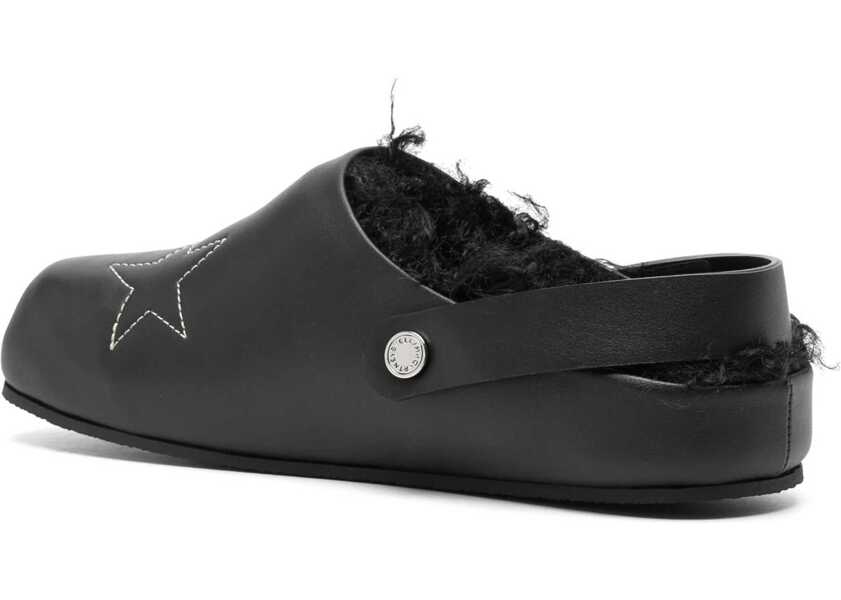 Papuci Stella McCartney Eco-Leather Elyse Mules With Embroideries Black Femei (BM 18953029) 3