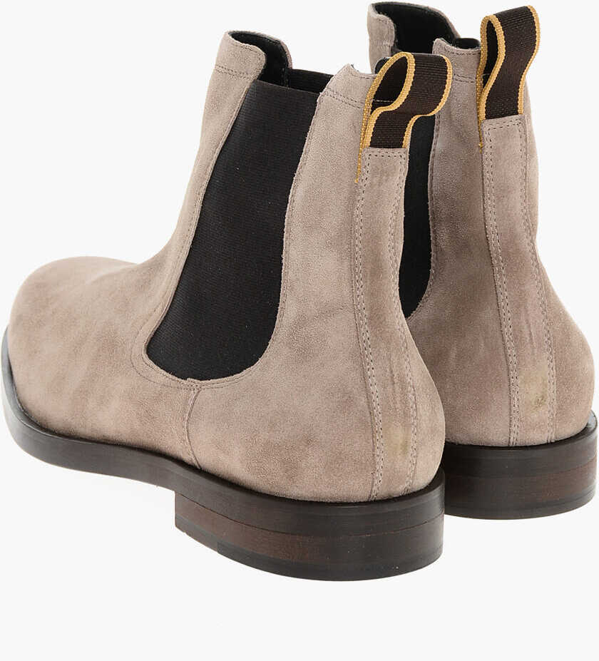 Ghete Moorer Suede Borgoni Chelsea Booties Beige Barbati (BM 18953551) 2