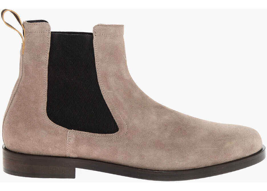 Ghete Moorer Suede Borgoni Chelsea Booties Beige Barbati (BM 18953551) 3