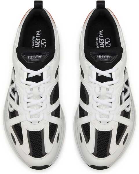 Sneakers Valentino Garavani Two-Tone Leather V-Logo Low-Top Sneakers Black & White Barbati (BM 18953563) 4