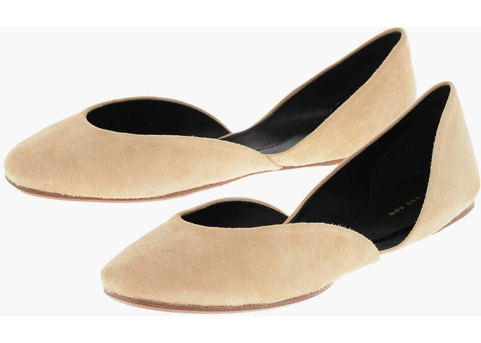 Balerini casual THE ROW Suede Gemma Ballet Flats Beige Femei (BM 18953575) 1
