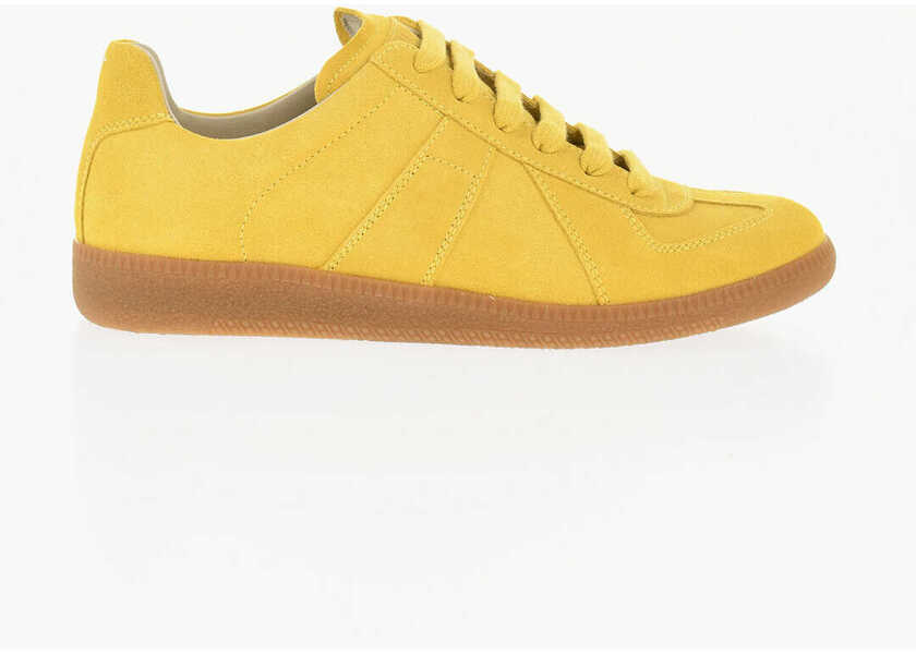 Sneakers Maison Margiela Mm22 Solid Color Suede Low Top Sneakers Yellow Femei (BM 18953584) 3
