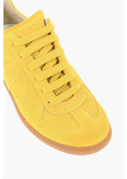Sneakers Maison Margiela Mm22 Solid Color Suede Low Top Sneakers Yellow Femei (BM 18953584) 4