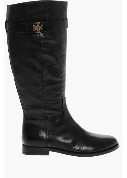 Botine Tory Burch Leather T-Lock Boots With Strap Black Femei (BM 18953590) 3