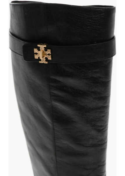 Botine Tory Burch Leather T-Lock Boots With Strap Black Femei (BM 18953590) 4