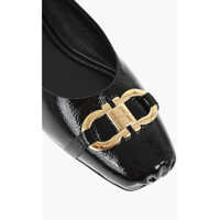 Balerini casual Dama - Balerini casual Salvatore Ferragamo Patent Leather Ballet Flats With Front Morset Black Femei (BM 18953617) - B-mall.ro