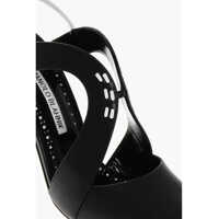 Pantofi stiletto Dama - Pantofi stiletto Manolo Blahnik Leather Jijara Slingbacks With Contrasting Details 10Cm Black Femei (BM 18953620) - B-mall.ro