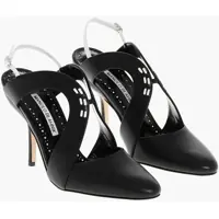 Pantofi stiletto Leather Jijara Slingbacks With Contrasting Details 10Cm Femei