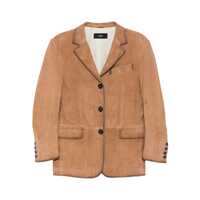 Geci 'Modena' Beige Single-Breasted Jacket With Classic Lapels In Suede Woman Femei