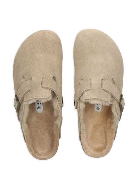 Sandale Birkenstock Birkenstock Boston Shearling Clog Beige Femei (BM 18953799) 4